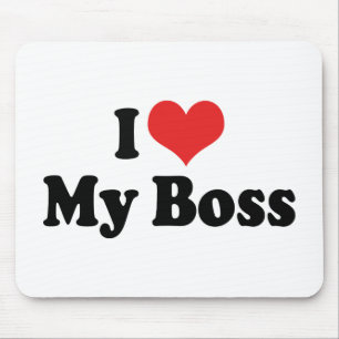 Ik hou van mijn baas muismat