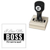 Ik hou van mijn baas rubberstempel (Gestempeld)