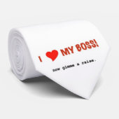 Ik hou van mijn baas stropdas (Opgerold)