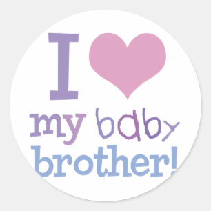 Ik hou van mijn Baby broer Ronde Sticker