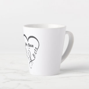 Ik hou van mijn Bae • Jij = ♥ Latte Mok