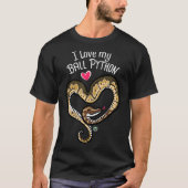 Ik hou van mijn bal Python slang T-shirt (Voorkant)