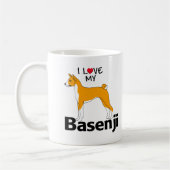 Ik hou van mijn Basenji Koffiemok (Links)