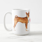 Ik hou van mijn Basenji Koffiemok (Links)