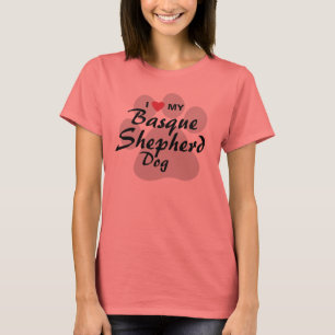 Ik hou van mijn Baskische Shepherd Hondenliefhebbe T-shirt