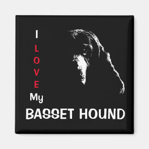 Ik hou van mijn Basset Hond Magneet