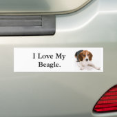 Ik hou van mijn beagle. bumpersticker (Op auto)