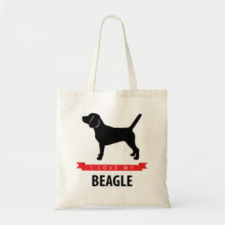 Ik hou van mijn beagle Canvas tas