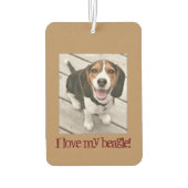 Ik hou van mijn beagle Car luchtverfrisser (Achterkant)