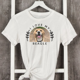 Ik hou van mijn Beagle Dog Foto T-shirt