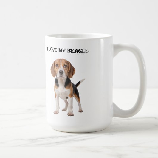 Ik hou van mijn beagle koffiemok (Rechts)