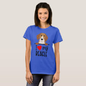Ik hou van mijn beagle t-shirt (Voorkant volledig)