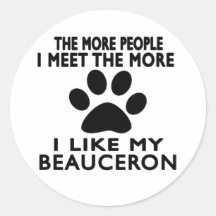 Ik hou van mijn Beauceron. Ronde Sticker