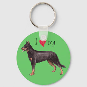 Ik hou van mijn Beauceron Sleutelhanger