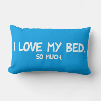 Ik hou van mijn bed - grappige nieuwigheid kussen