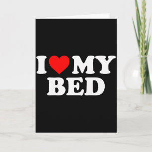 Ik hou van mijn bed - Rode Hart Kaart