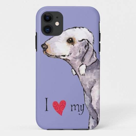 Ik hou van mijn Bedlington Terrier Case-Mate iPhone Case (Achterkant)