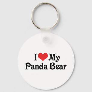 Ik hou van mijn Beer Panda Sleutelhanger