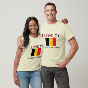 Ik hou van mijn Belgisch Vriendin T-shirt