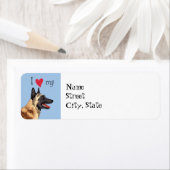 Ik hou van mijn Belgische Malinois Etiket (Insitu)