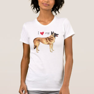 Ik hou van mijn Belgische Malinois T-shirt