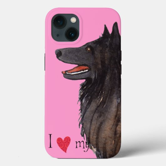 Ik hou van mijn Belgische Sheepdog Case-Mate iPhone Case (Achterkant)