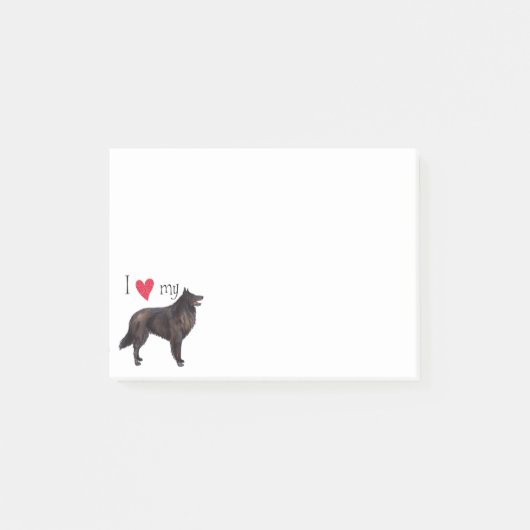 Ik hou van mijn Belgische Sheepdog Post-it® Notes (Voorkant)