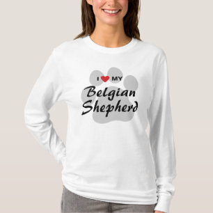 Ik hou van mijn Belgische Shepherd Hondenliefhebbe T-shirt