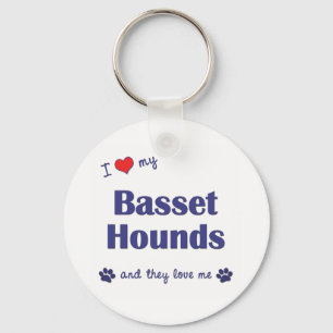 Ik hou van mijn bergen (meerdere honden) sleutelhanger
