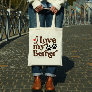 Ik hou van mijn Berner Berner Sennenhond Eigen Naa Tote Bag
