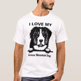 Ik hou van mijn Bernise Mountain Dog T-shirt