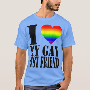 Ik hou van mijn beste vriend Rainbow Flag LGBTQ Pr T-shirt