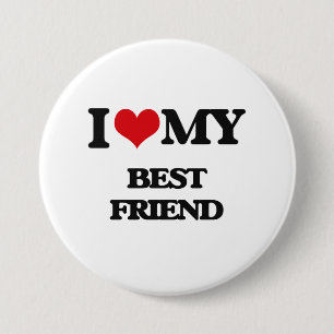 Ik hou van mijn beste vriend ronde button 7,6 cm