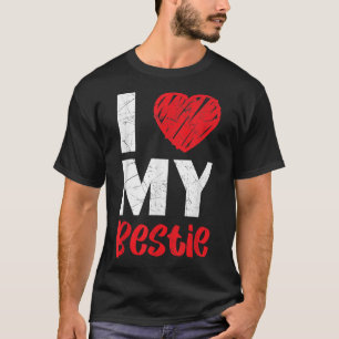 Ik hou van mijn beste vriend voor vriendschap met t-shirt