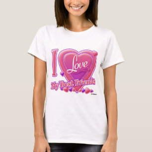Ik hou van mijn beste vrienden roze/paars - harten t-shirt