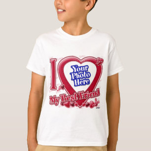 Ik hou van mijn beste vriendschappelijke rode hart t-shirt