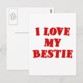 Ik hou van mijn Bestie Briefkaart (Voorkant / Achterkant)