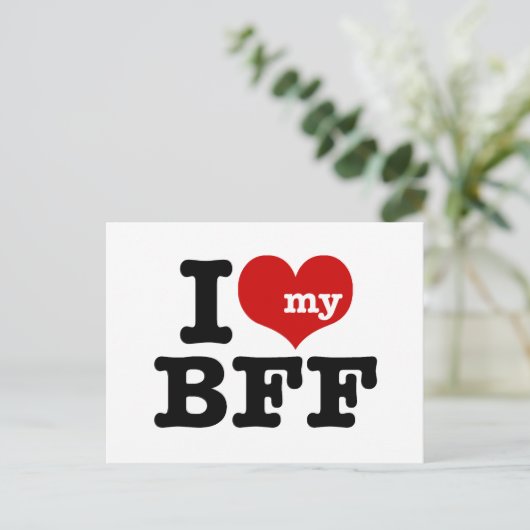 Ik hou van mijn BFF Briefkaart (Staand voorkant)