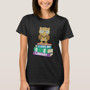 Ik hou van mijn bibliotheek Knuffel Uil Lezersboek T-shirt