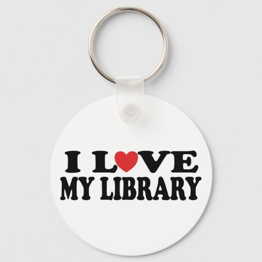 Ik hou van mijn bibliotheek Librarian Gift Sleutelhanger (Voorkant)