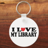 Ik hou van mijn bibliotheek Librarian Gift Sleutelhanger (Voorkant)
