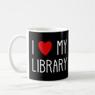 Ik hou van mijn bibliotheek voor boekenluiers libr koffiemok