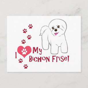 Ik hou van mijn Bichon Frise! Briefkaart