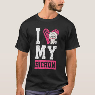 Ik hou van mijn Bichon Frise Curly Hair Puppy T-shirt