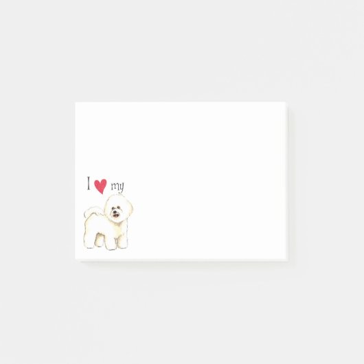 Ik hou van mijn Bichon Frise Post-it® Notes (Voorkant)