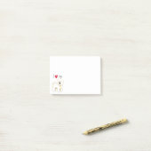 Ik hou van mijn Bichon Frise Post-it® Notes (Op bureau)