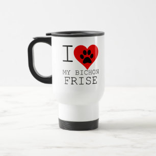 Ik hou van mijn Bichon Frise Reisbeker