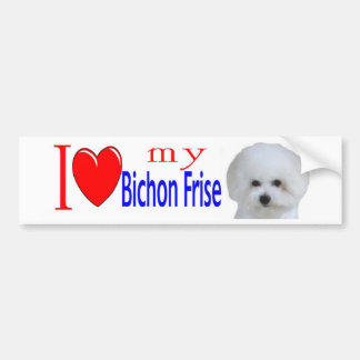 Ik hou van mijn bichon na 3 jaar bumpersticker