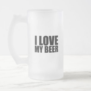 Ik hou van mijn bier matglas bierpul
