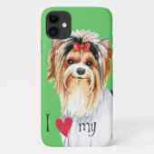 Ik hou van mijn Biewer Terrier Case-Mate iPhone Case (Achterkant)